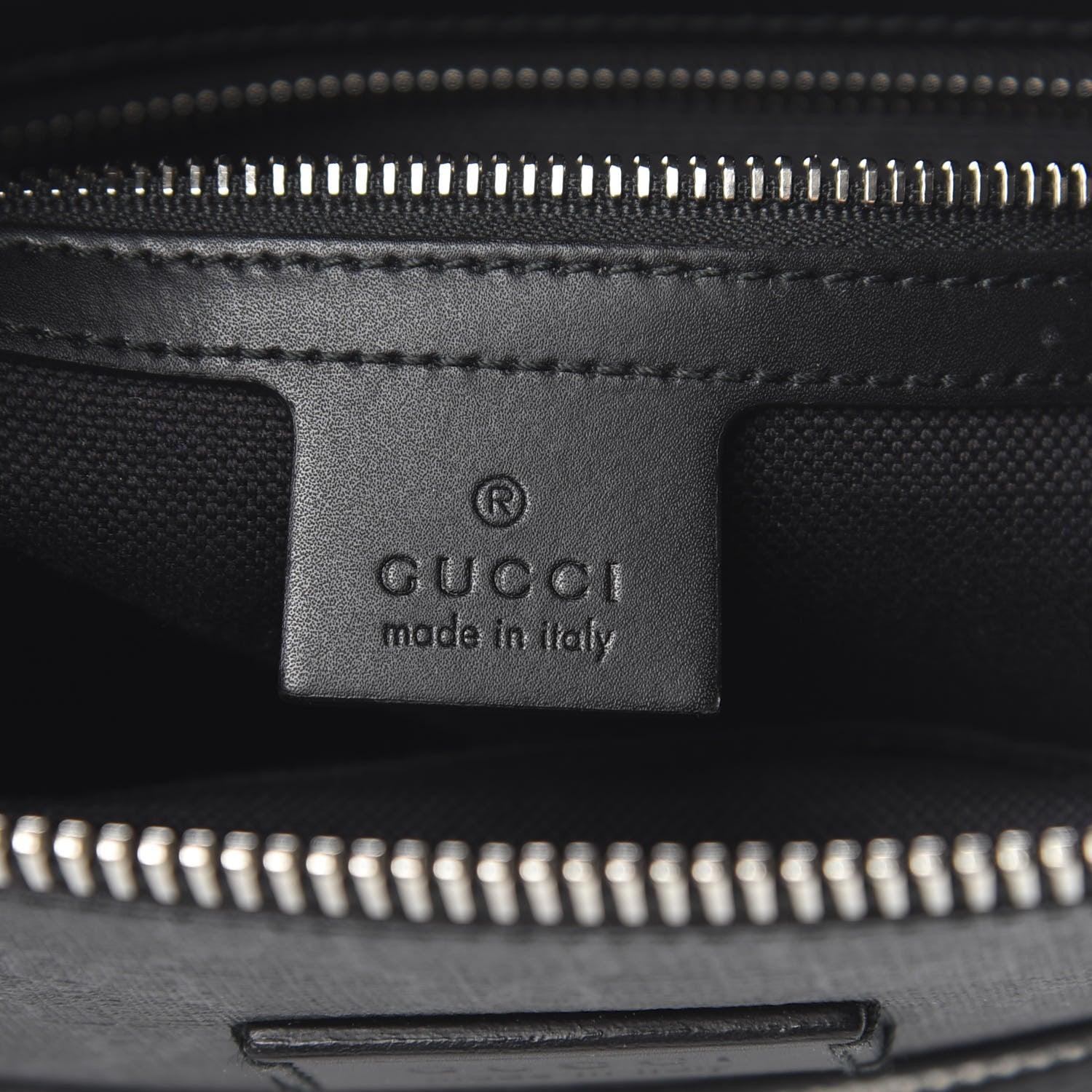 Gucci GG Supreme Monogram Appia Calfskin Web Flat Messenger Bag Black Grey 6 of 12