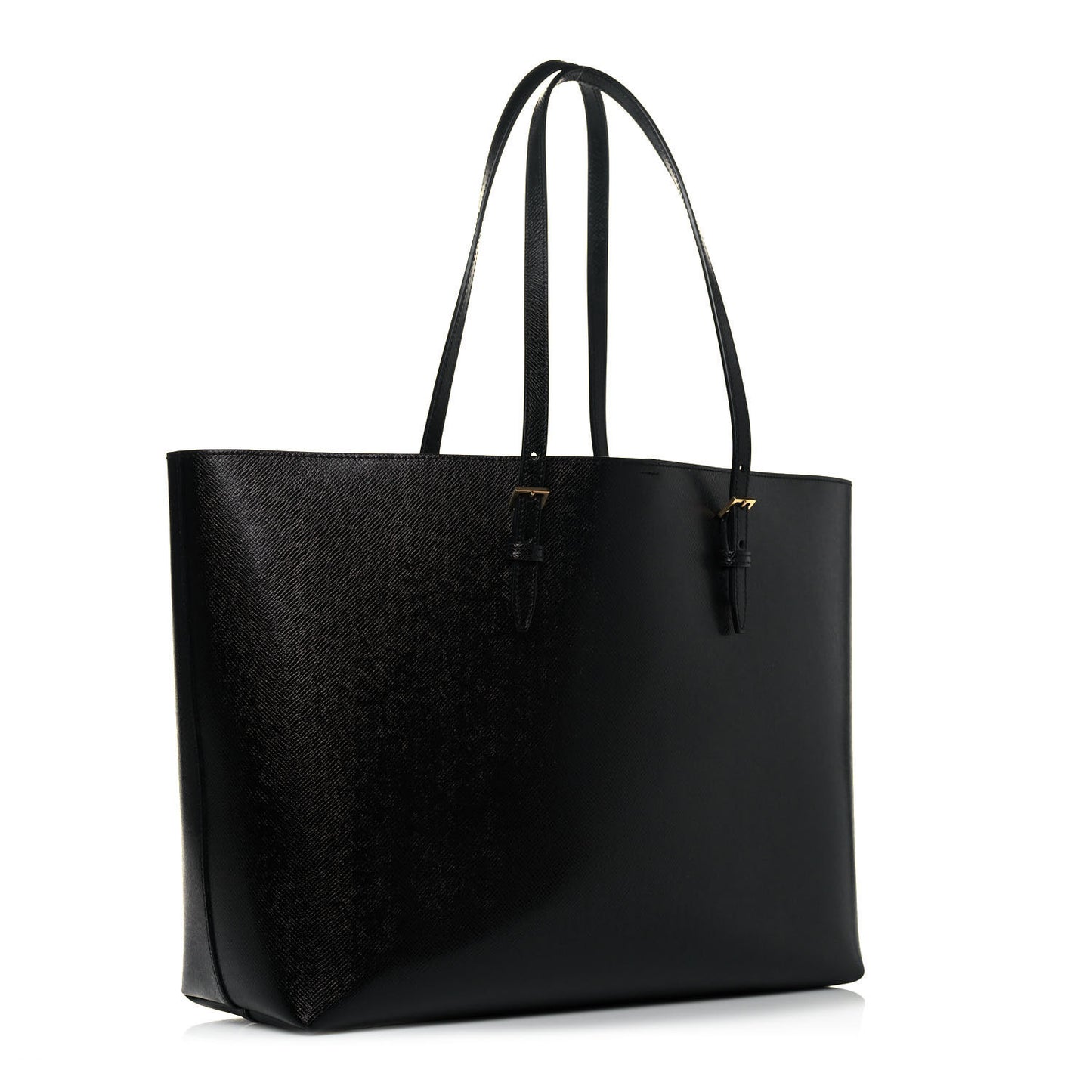 Calfskin Large Shopping Tote Black