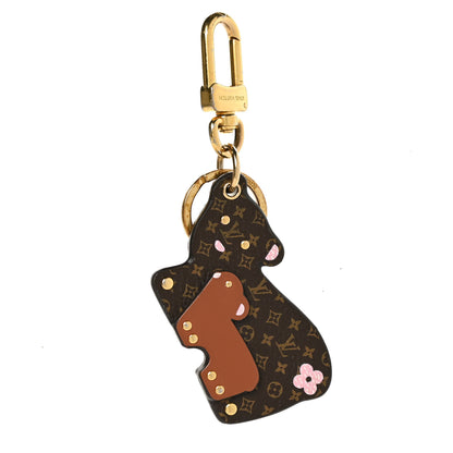 Louis Vuitton Monogram Calfskin Mummy Baby Bear Bag Charm Key Holder 1 of 5