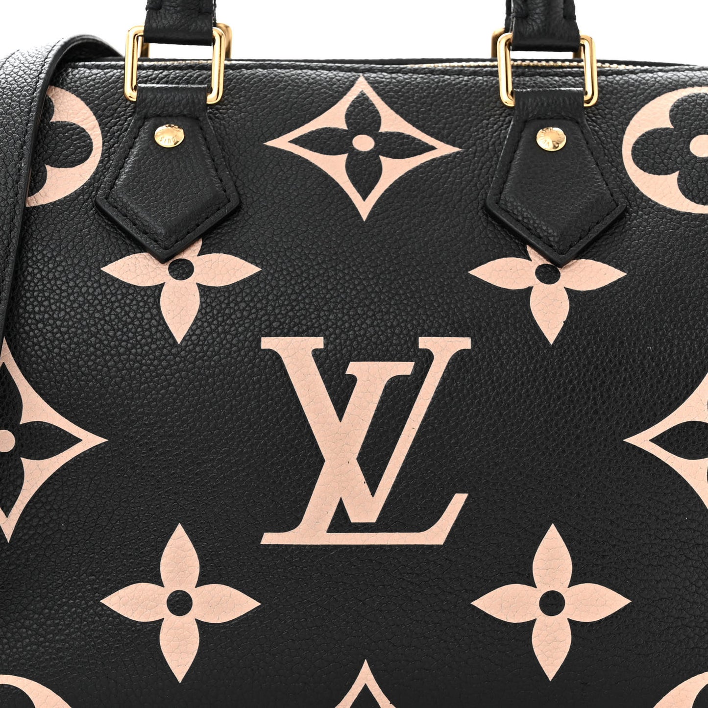 Empreinte Monogram Giant Speedy Bandouliere 25 Black Beige