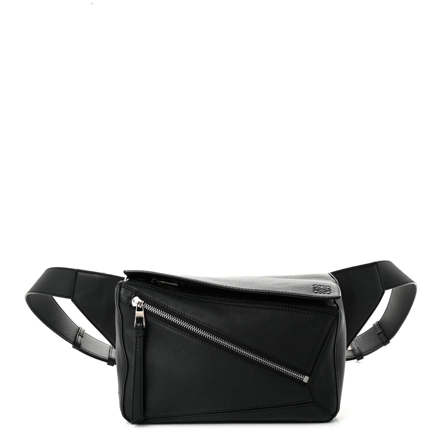 Calfskin Small Puzzle Bumbag Black