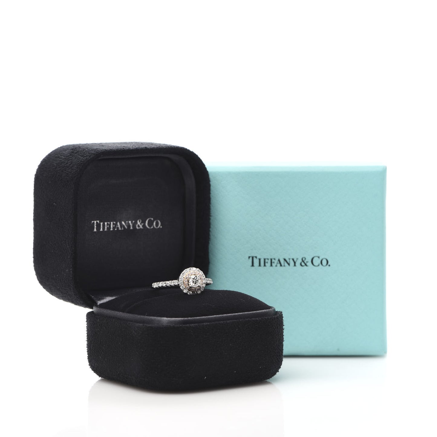 Platinum 18K Rose Gold Diamond Soleste Engagement Ring 49 5