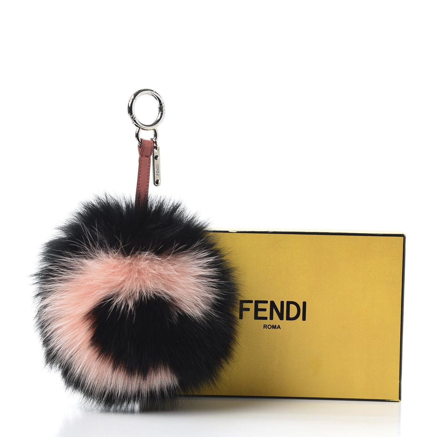 Fox Fur C ABCharm Bag Charm Pink Black