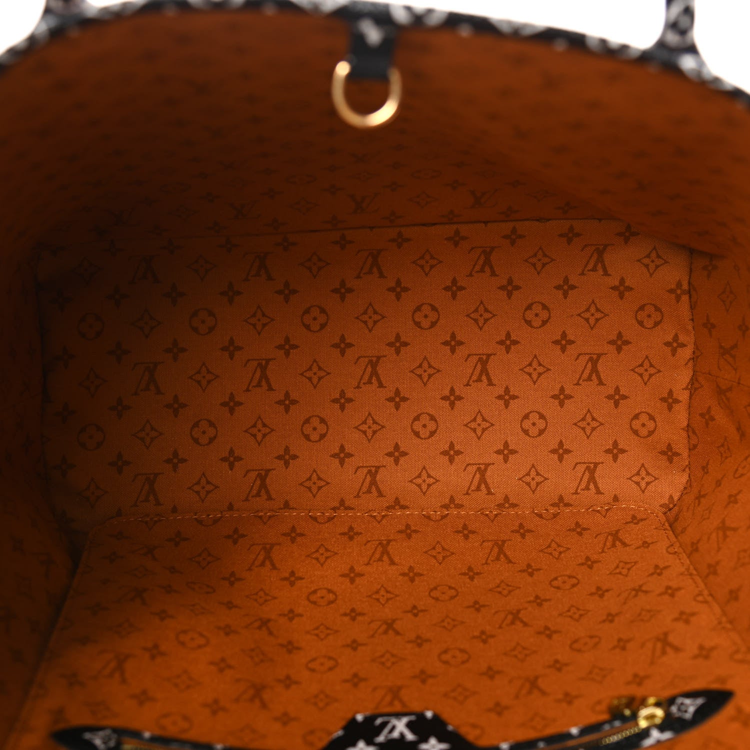 Louis Vuitton Monogram Giant Crafty Neverfull MM Creme Caramel 6 of 10