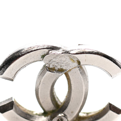 Chanel Baguette Crystal CC Earrings Silver 4 of 4