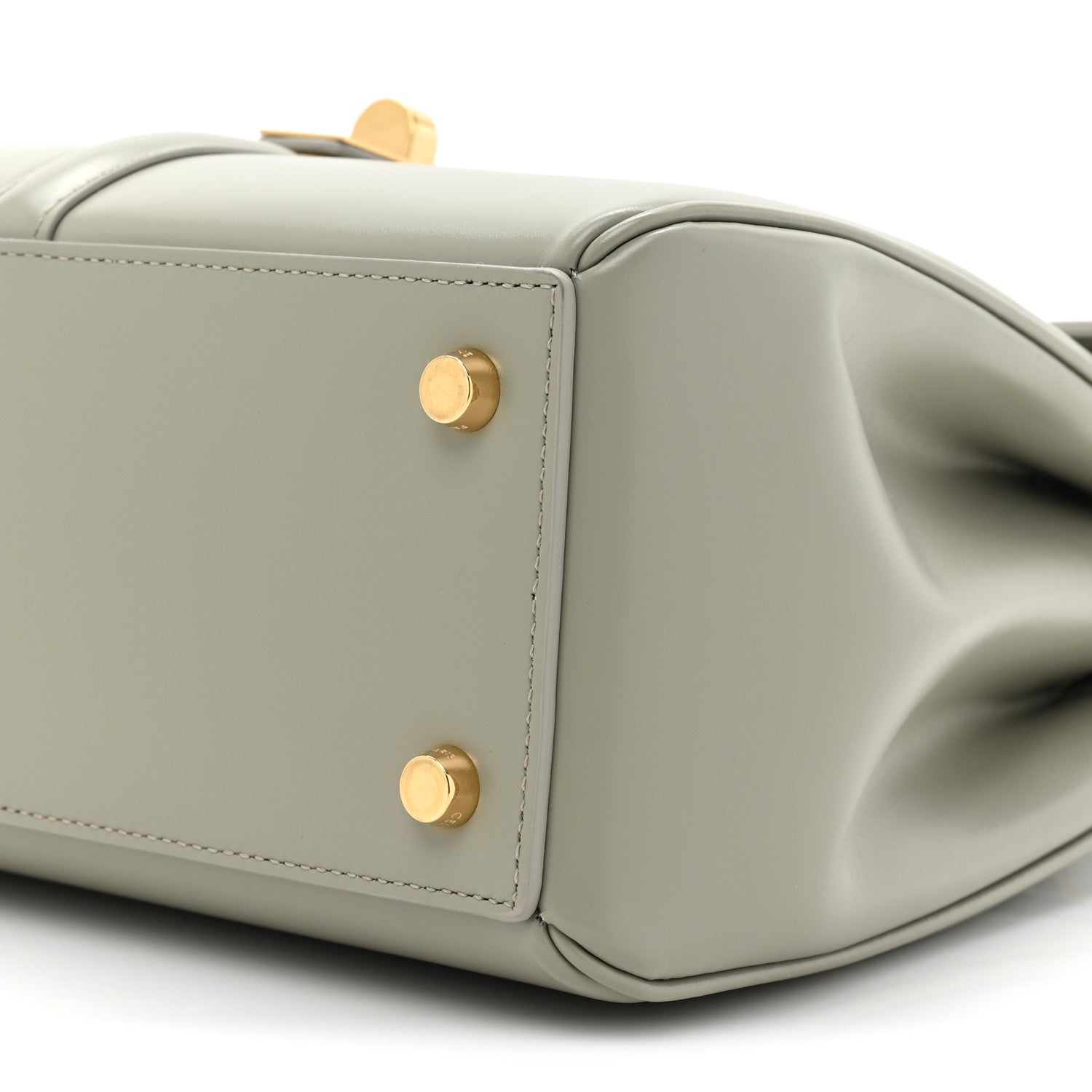 Celine Satinated Calfskin Small 16 Top Handle Bag Green Clay 12 of 13
