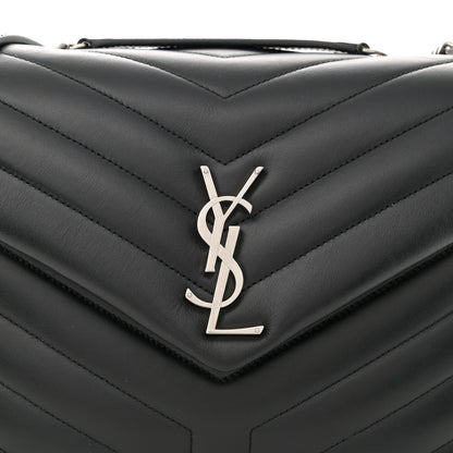 Saint Laurent Calfskin Y Quilted Monogram Medium Loulou Chain Satchel Black 8 of 10