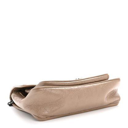 Saint Laurent Crinkled Calfskin Matelasse Monogram Baby Niki Chain Satchel Light Taupe 4 of 13