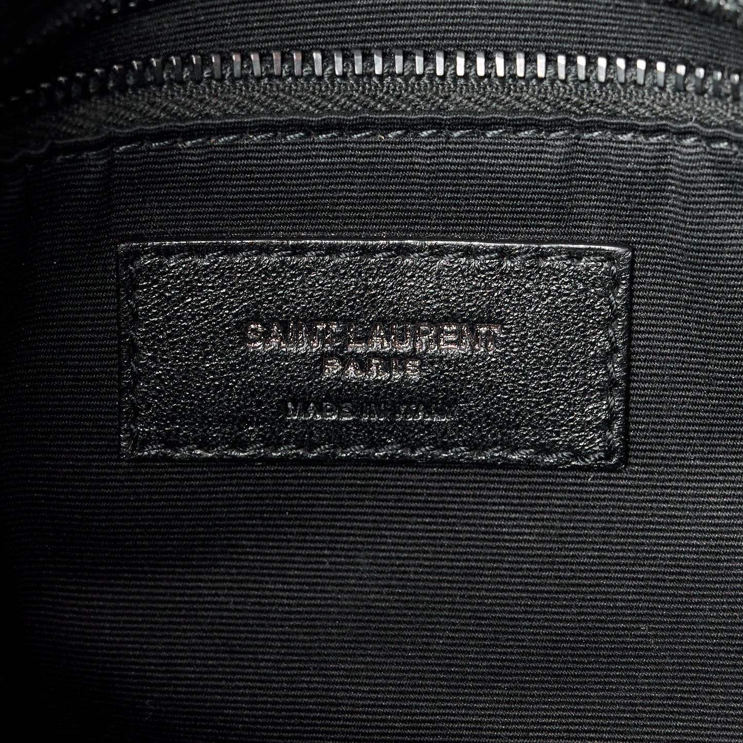 Lambskin Quilted Monogram Monochrome Small Loulou Puffer Chain Satchel Black