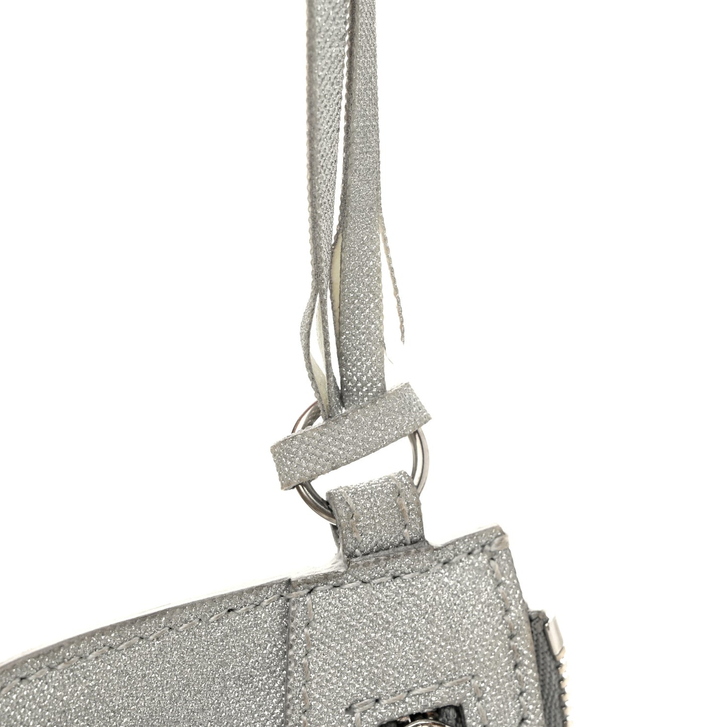 Sparkling Fabric Le Cagole Shoulder Bag XS Silver
