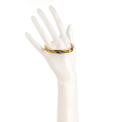 Hermes Enamel Printed Narrow Brazil Bracelet 62 2 of 6