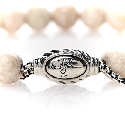 David Yurman Sterling Silver Riverstone 8mm Spiritual Beads Bracelet 3 of 3