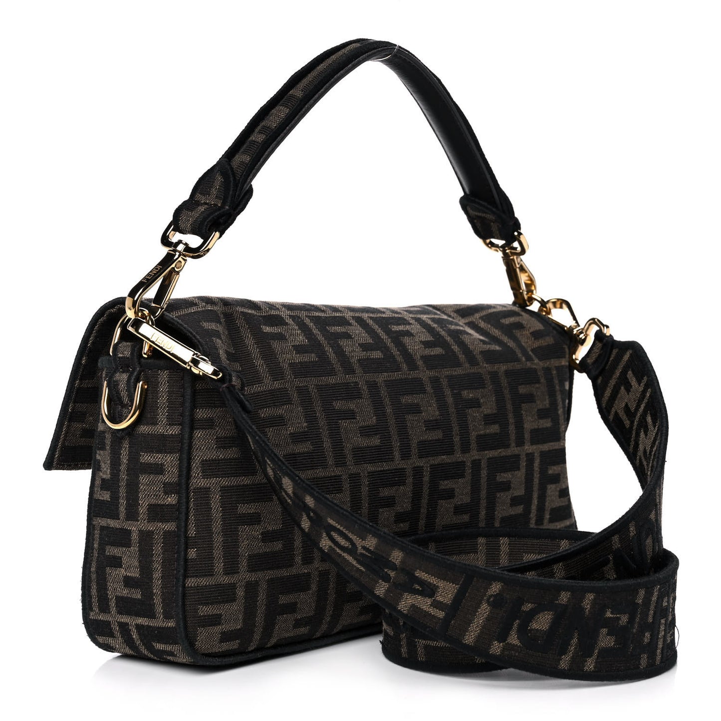Fabric Jacquard FF 1974 Medium Baguette Tobacco Moro Black