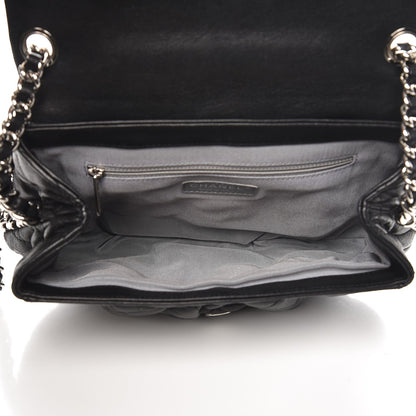 Chanel Washed Lambskin Quilted Medium Chain Around Messenger Black 5 of 7