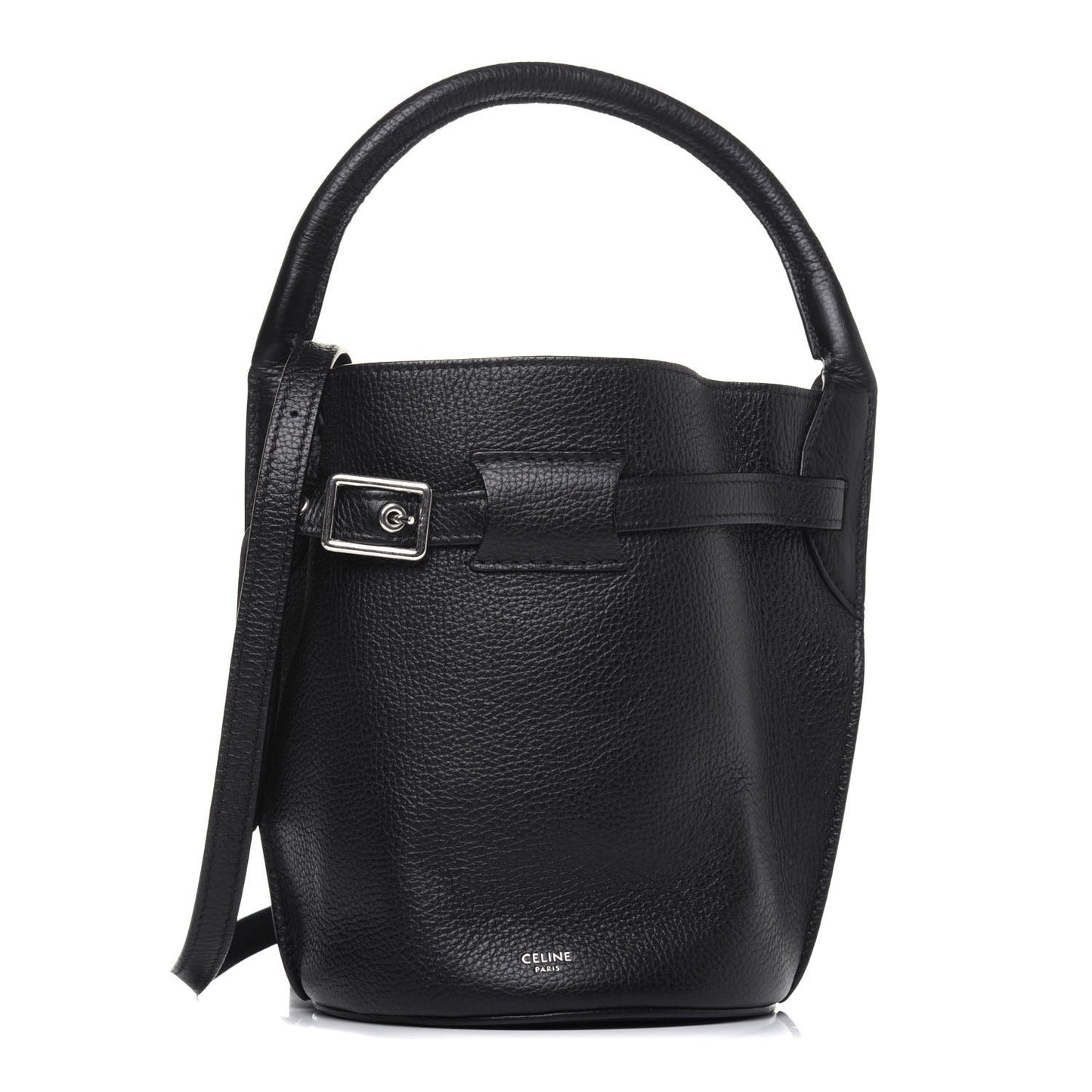 Supple Grained Calfskin Nano Big Bag Bucket Black