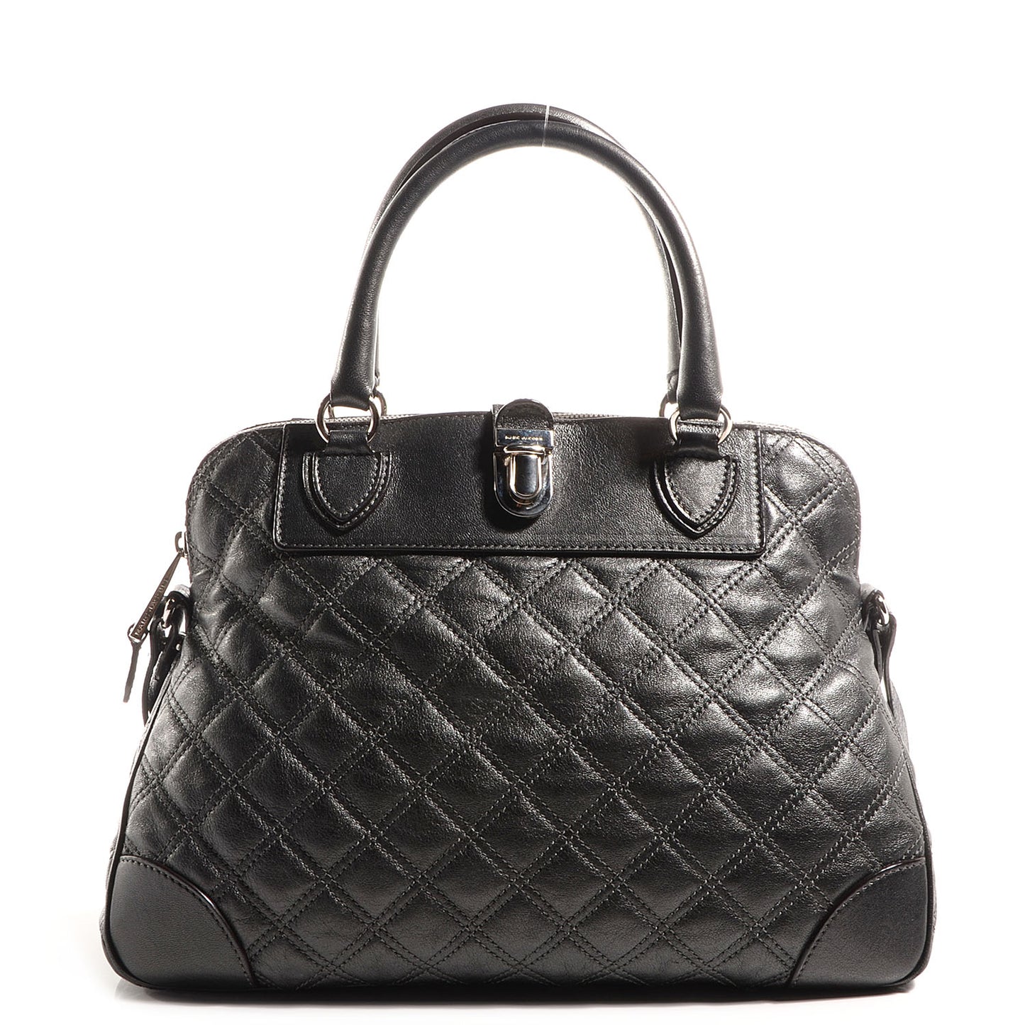 Quilted Lambskin Whitney Satchel Metallic