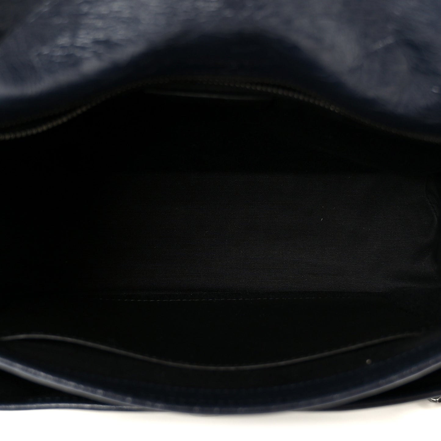 Crinkled Calfskin Matelasse Monogram Medium Niki Chain Satchel Deep Marine