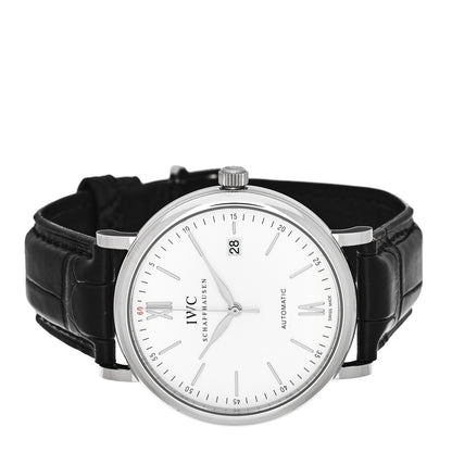 IWC Stainless Steel Alligator 40mm Portofino Automatic Watch IW356501 2 of 5