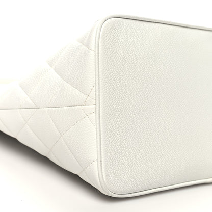 Chanel Caviar Quilted Medallion Tote White 9 of 11