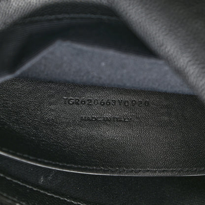 Saint Laurent Grain De Poudre Medium West Hollywood Monogram Fold-Over Black 7 of 12