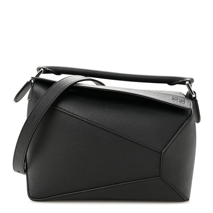 Loewe Calfskin Small Puzzle Edge Bag Black 1 of 12