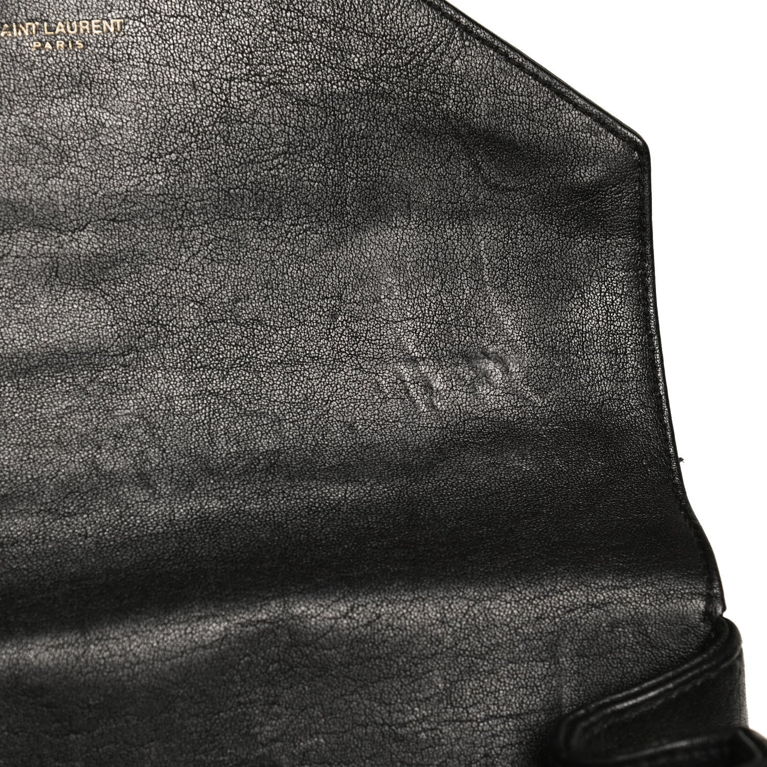 Saint Laurent Sheepskin Matelasse Chevron Monogram Medium College Bag Black 13 of 14