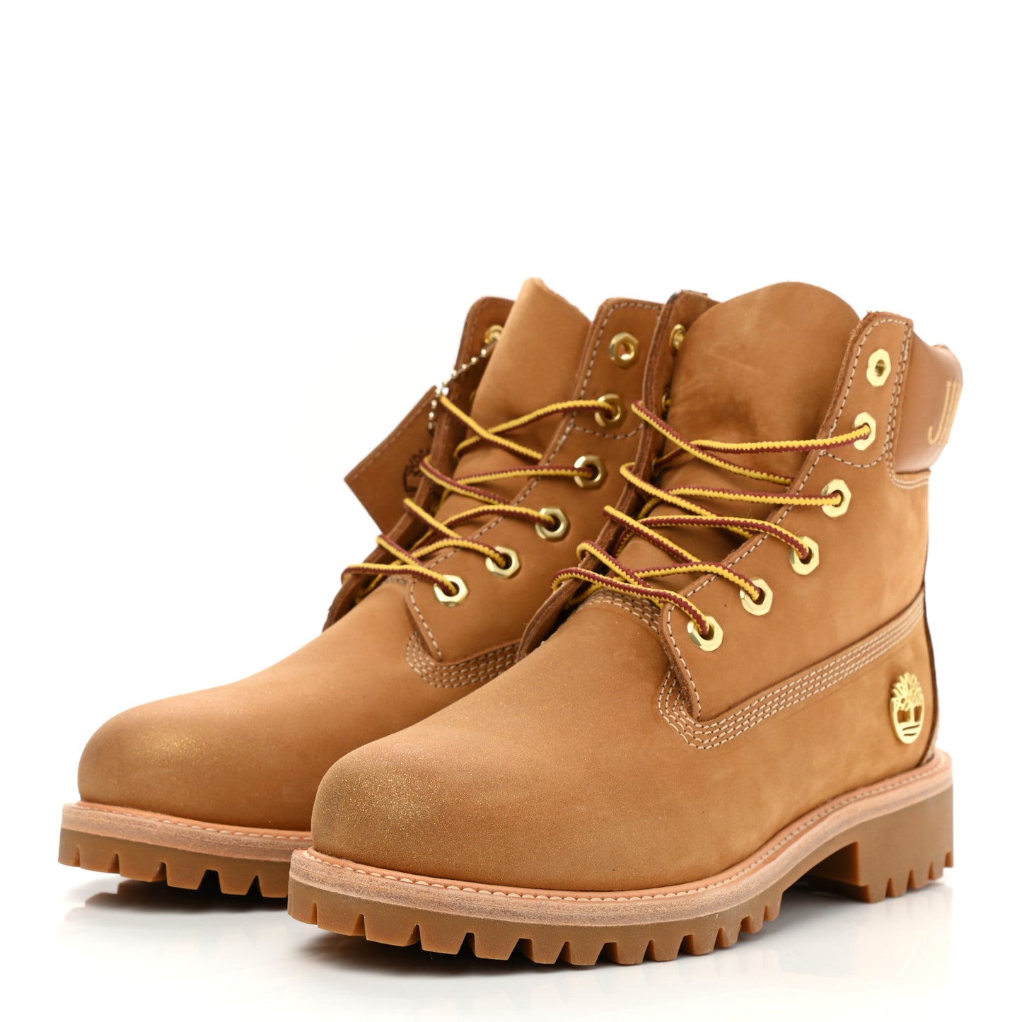 X TIMBERLAND Nubuck Glitter Ankle Boots 7.5 Wheat