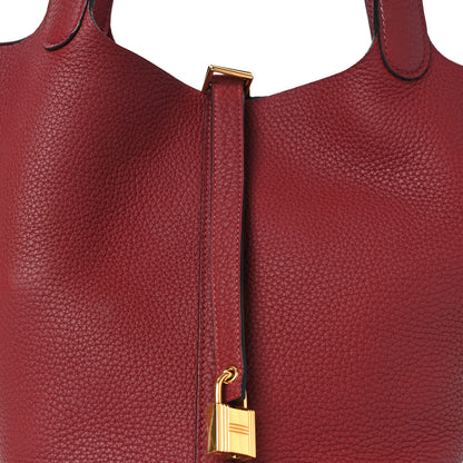 Hermes Taurillon Clemence Picotin Lock 22 MM Rouge H 8 of 12