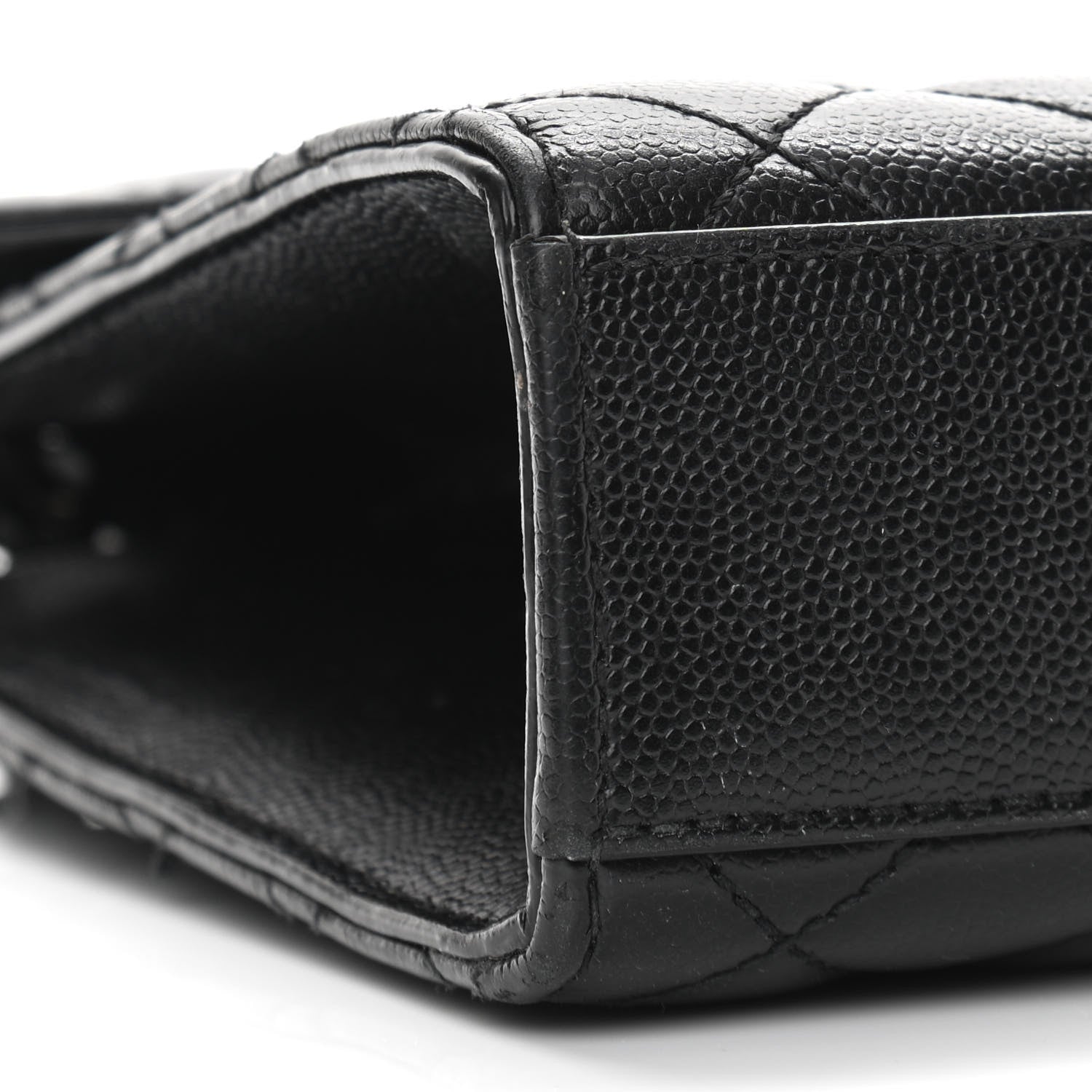 Saint Laurent Grain De Poudre Textured Mixed Matelasse Triquilt Medium Monogram Satchel Black 8 of 11