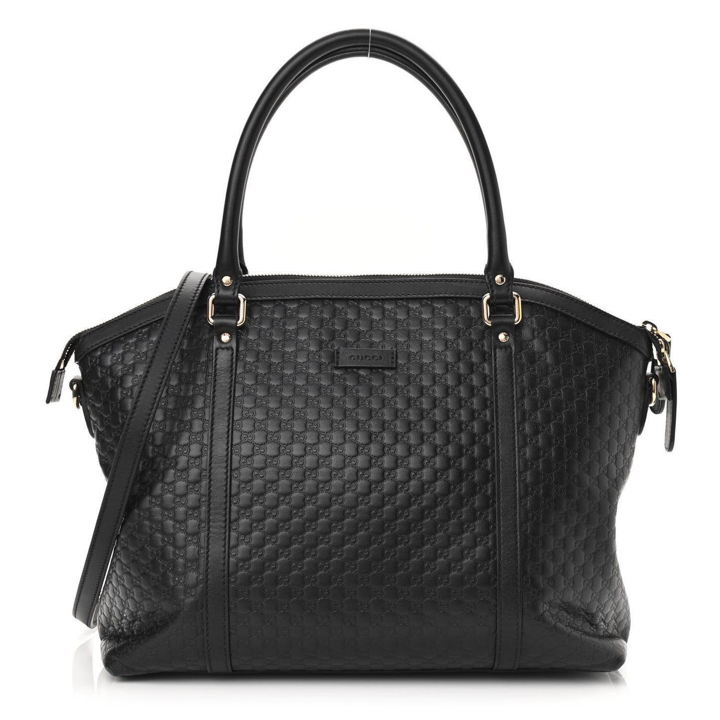 Soft Microguccissima Dome Satchel Black