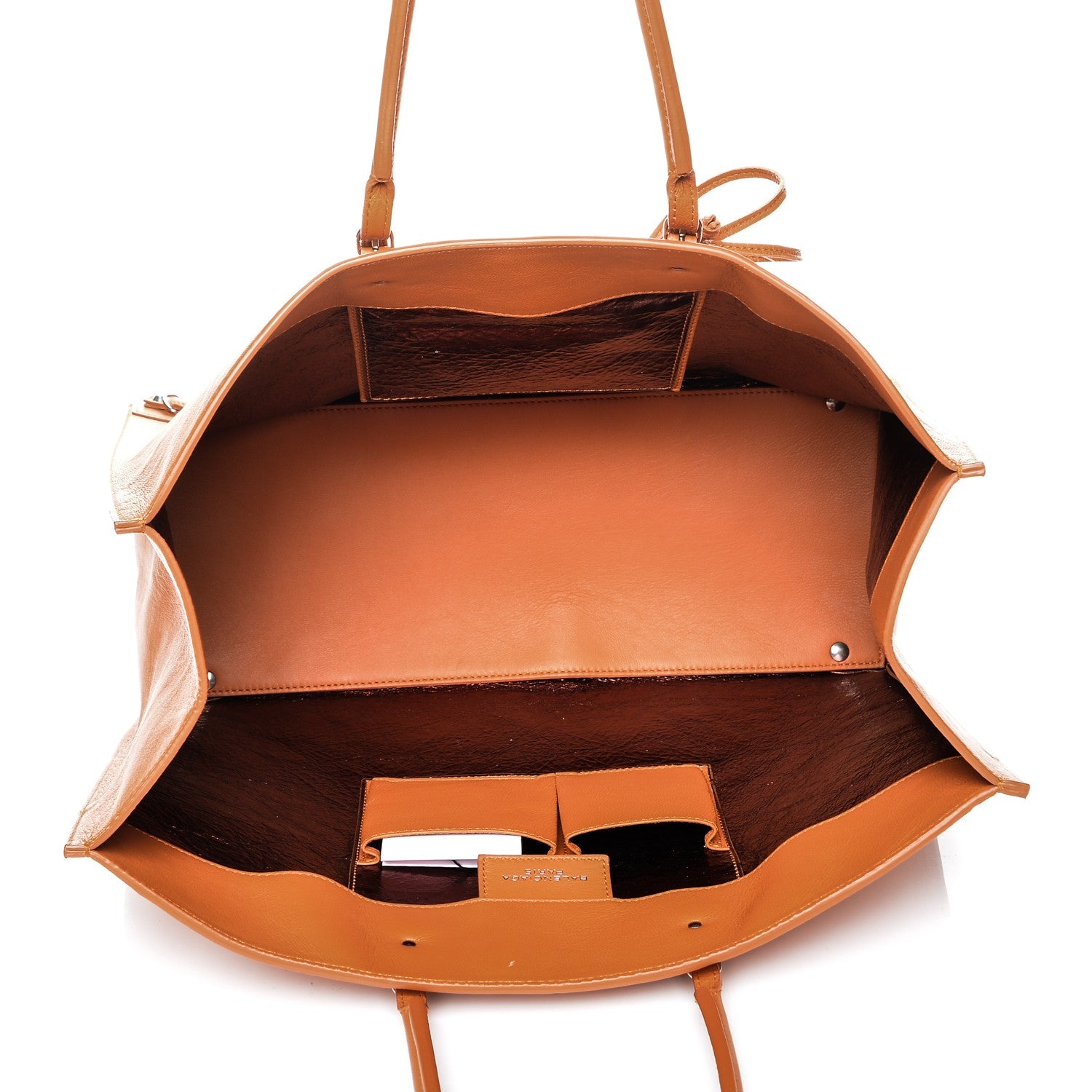 Balenciaga Veau Papier A4 Tote Tangerine 5 of 9