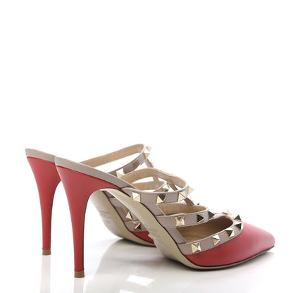 Valentino Garavani Calfskin Rockstud 90mm Cage Mules 39 Rouge Pur Poudre 4 of 8