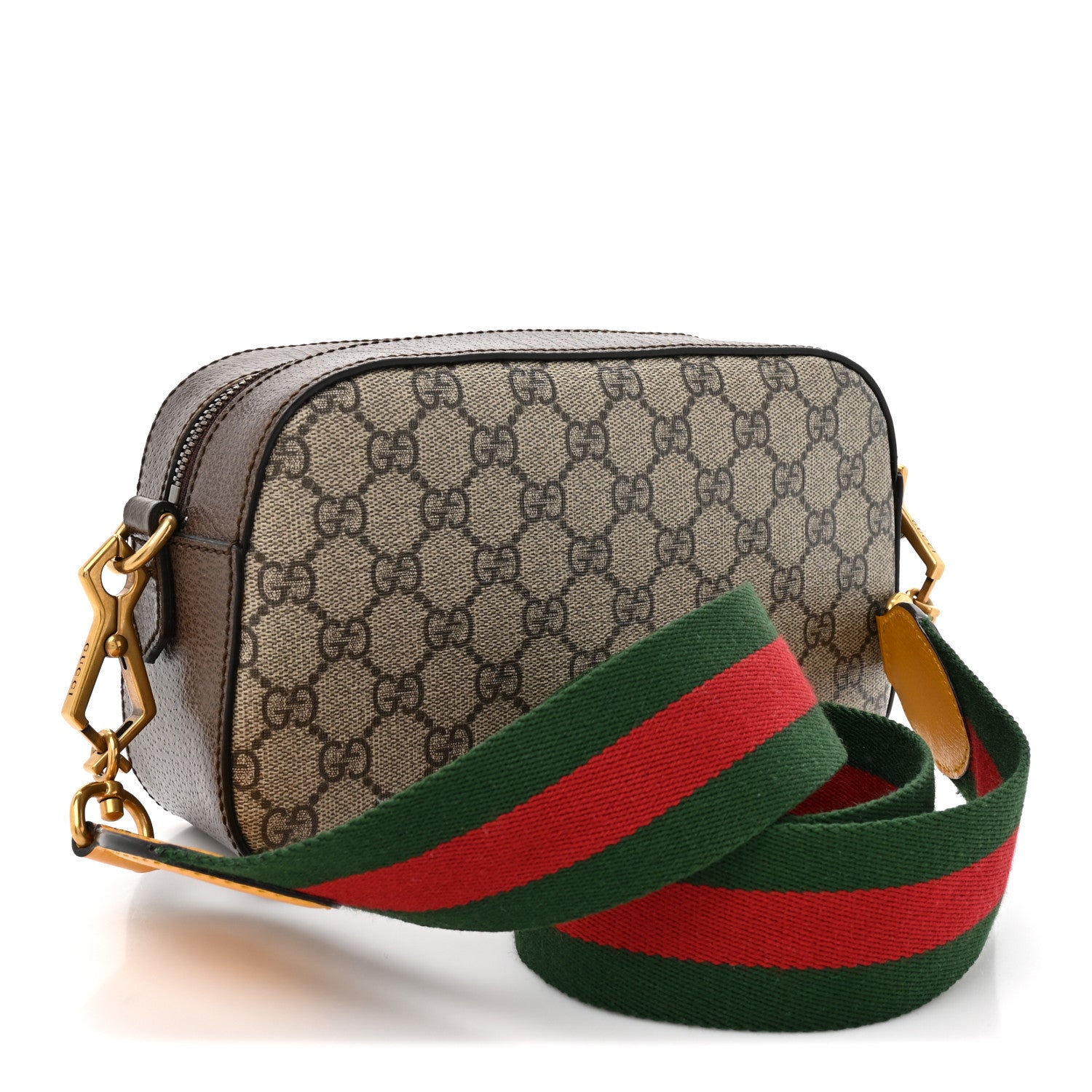 Gucci GG Supreme Monogram Web Neo Vintage Shoulder Bag Beige New Acero Crop 3 of 17