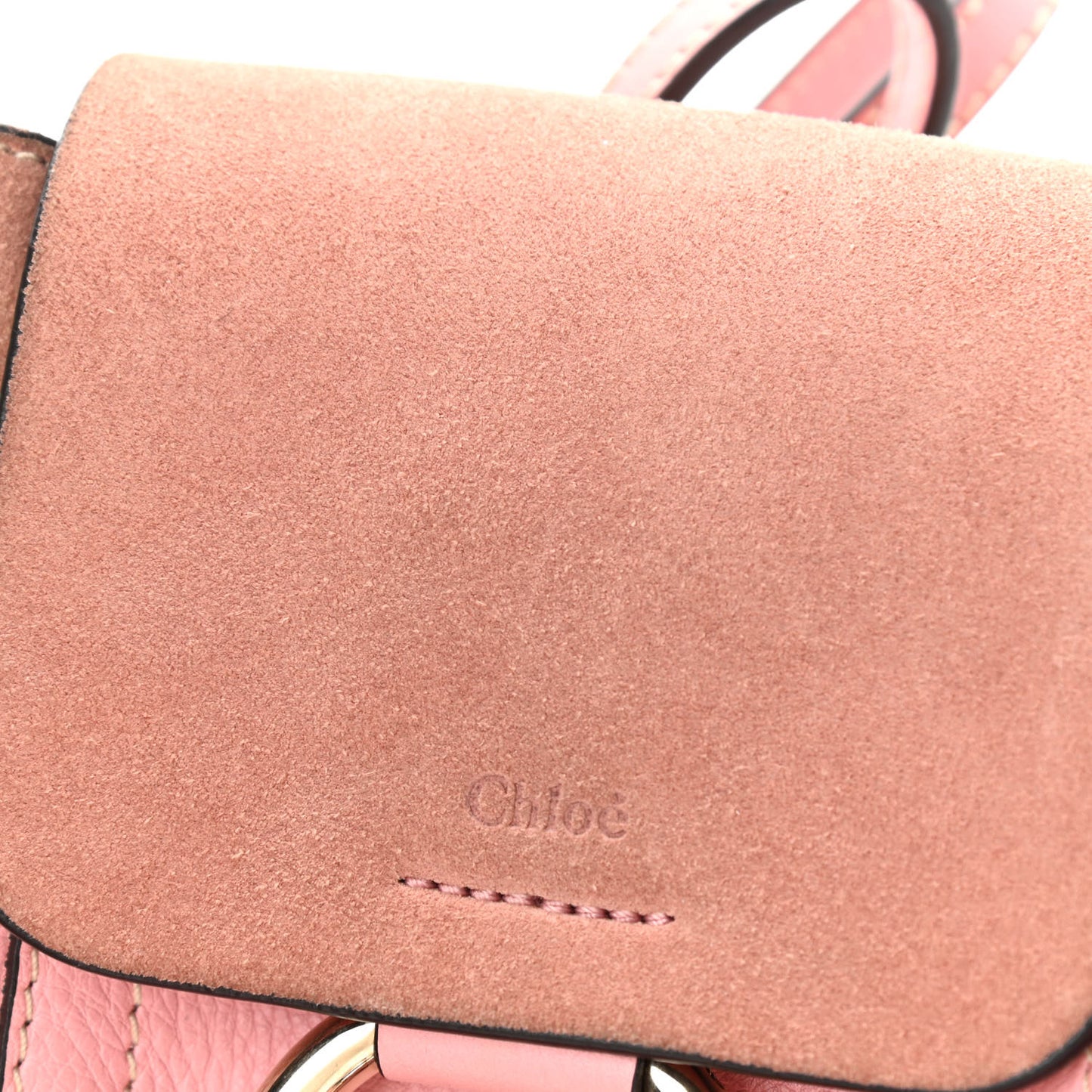 Suede Calfskin Mini Faye Backpack Ideal Blush
