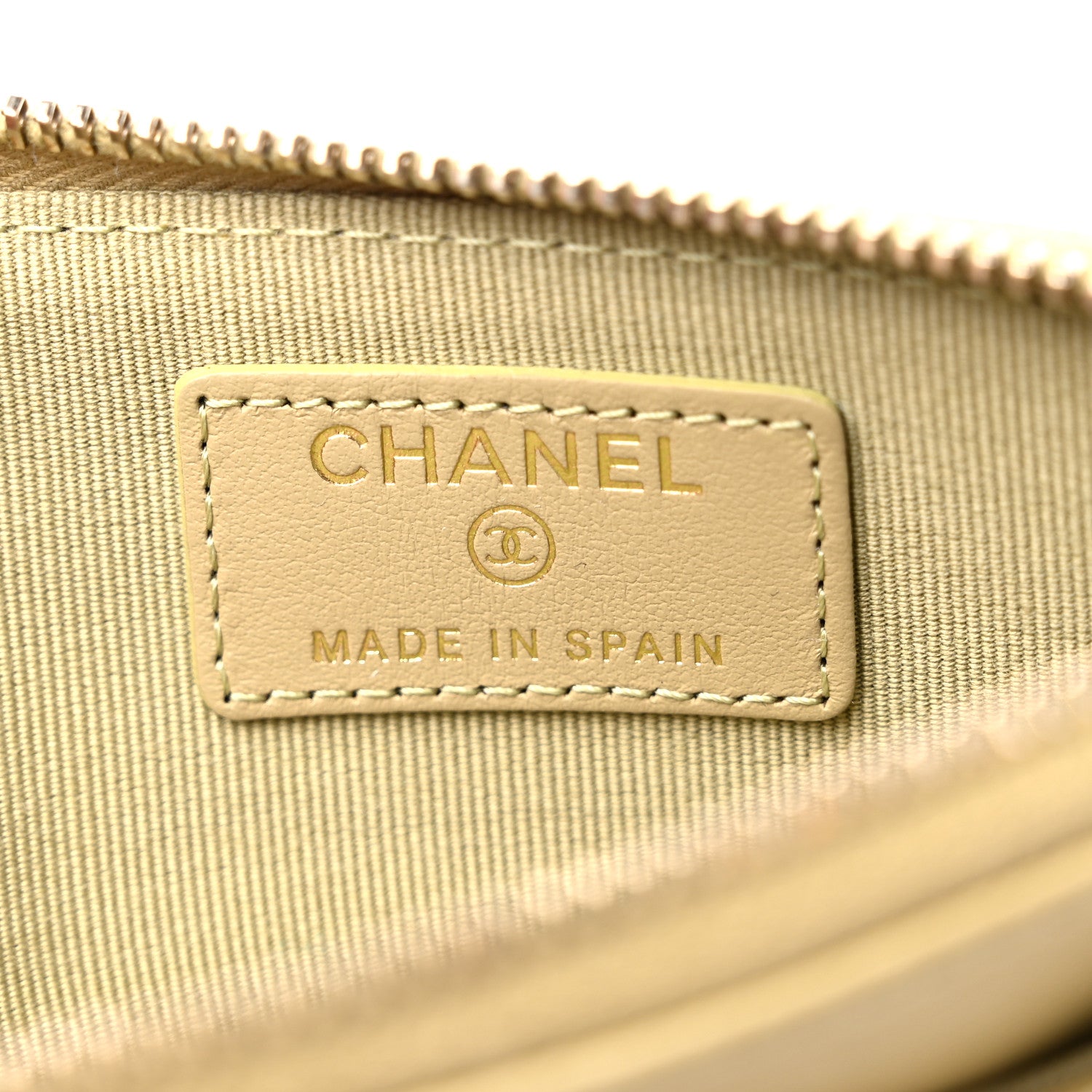 Chanel Lambskin Quilted Chanel 19 Zip Card Holder Wallet Light Green 6 of 8