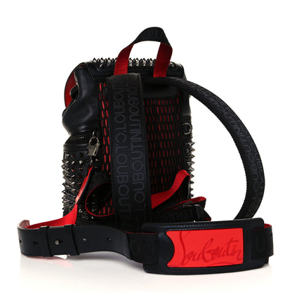 Christian Louboutin Calfskin Spiked Small Explorafunk Backpack Black 3 of 12