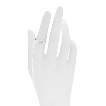 Tiffany Sterling Silver Elsa Peretti Open Heart Ring 52 6 2 of 4