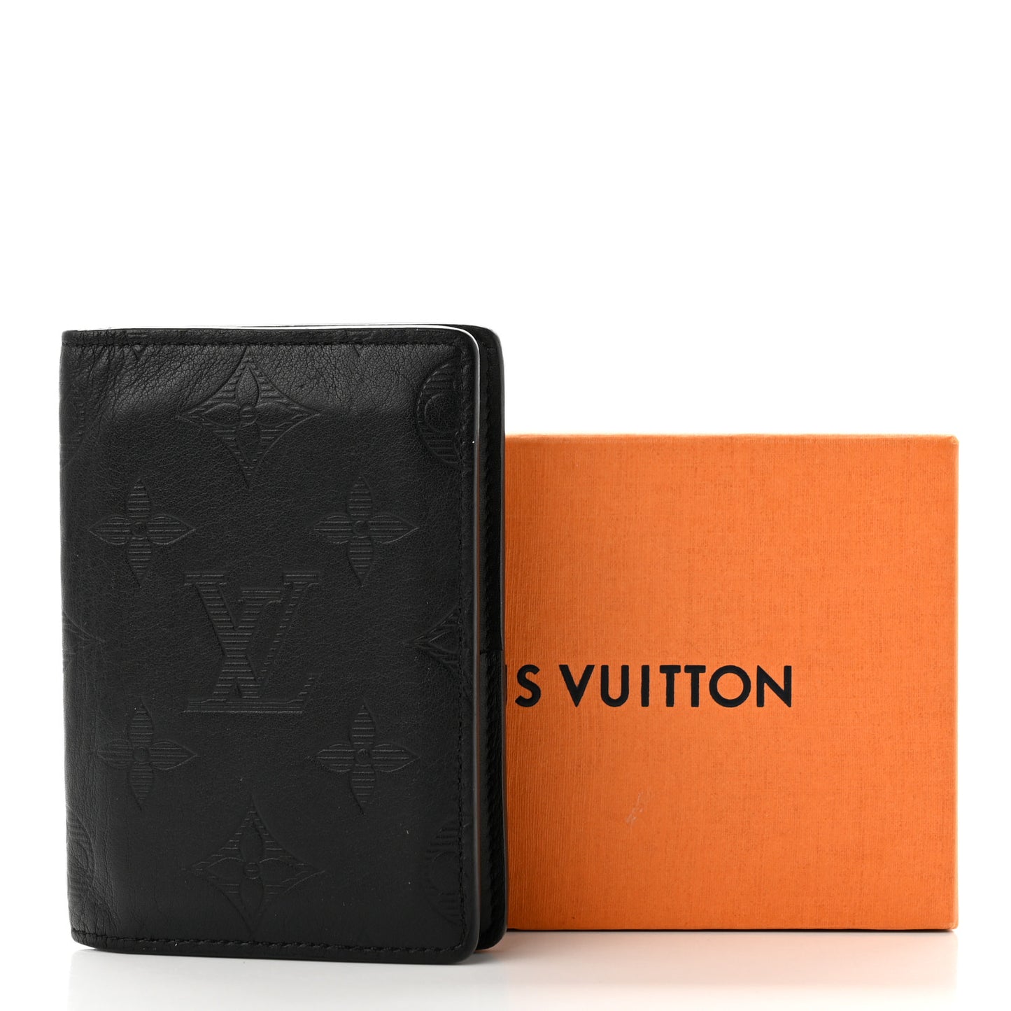 Calfskin Monogram Shadow Pocket Organizer Black