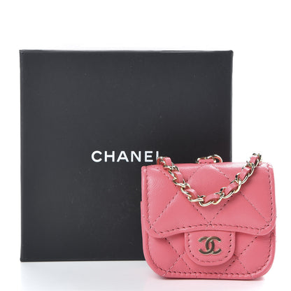 Chanel Lambskin Quilted Airpods Pro Case Coral 9 of 9