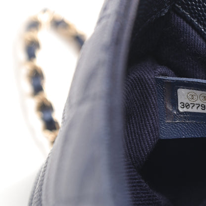 Chanel Iridescent Caviar Quilted Extra Mini Coco Handle Flap Dark Blue 7 of 11