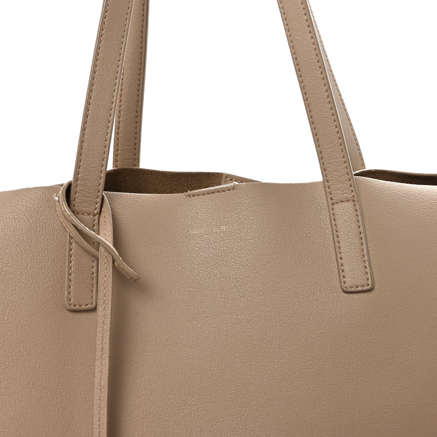 Saint Laurent Calfskin Large Shopping Tote Dark Beige 8 of 10