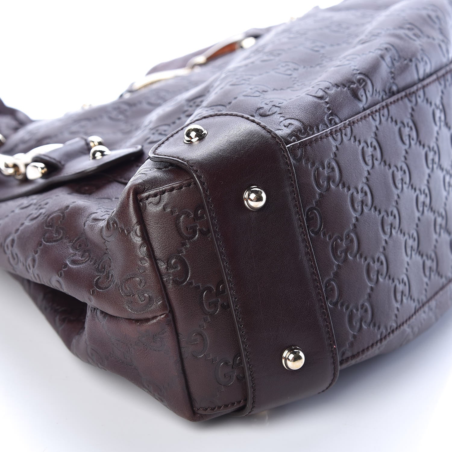 Gucci Guccissima Small Pelham Shoulder Bag Chocolate 7 of 8