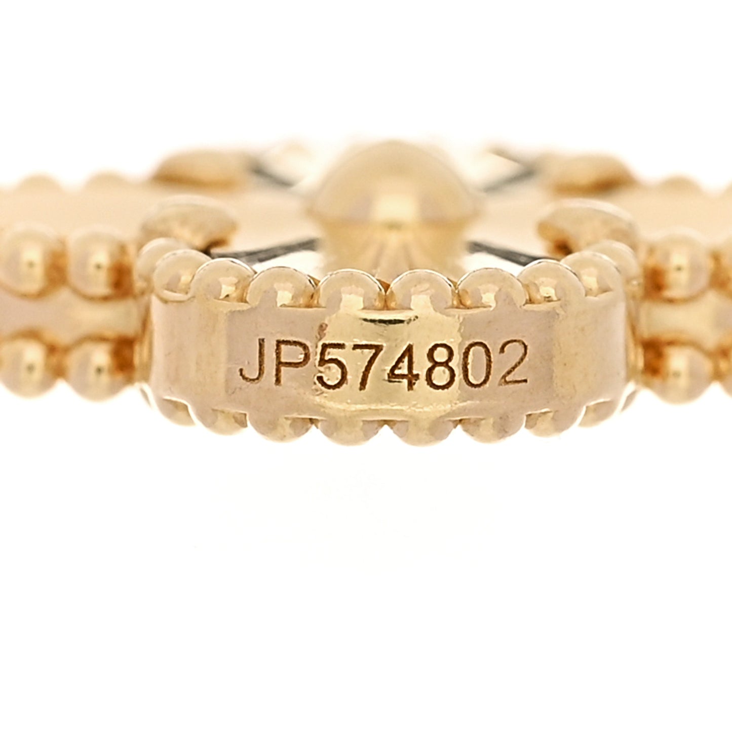 18K Yellow Gold 5 Motifs Guilloche Vintage Alhambra Bracelet