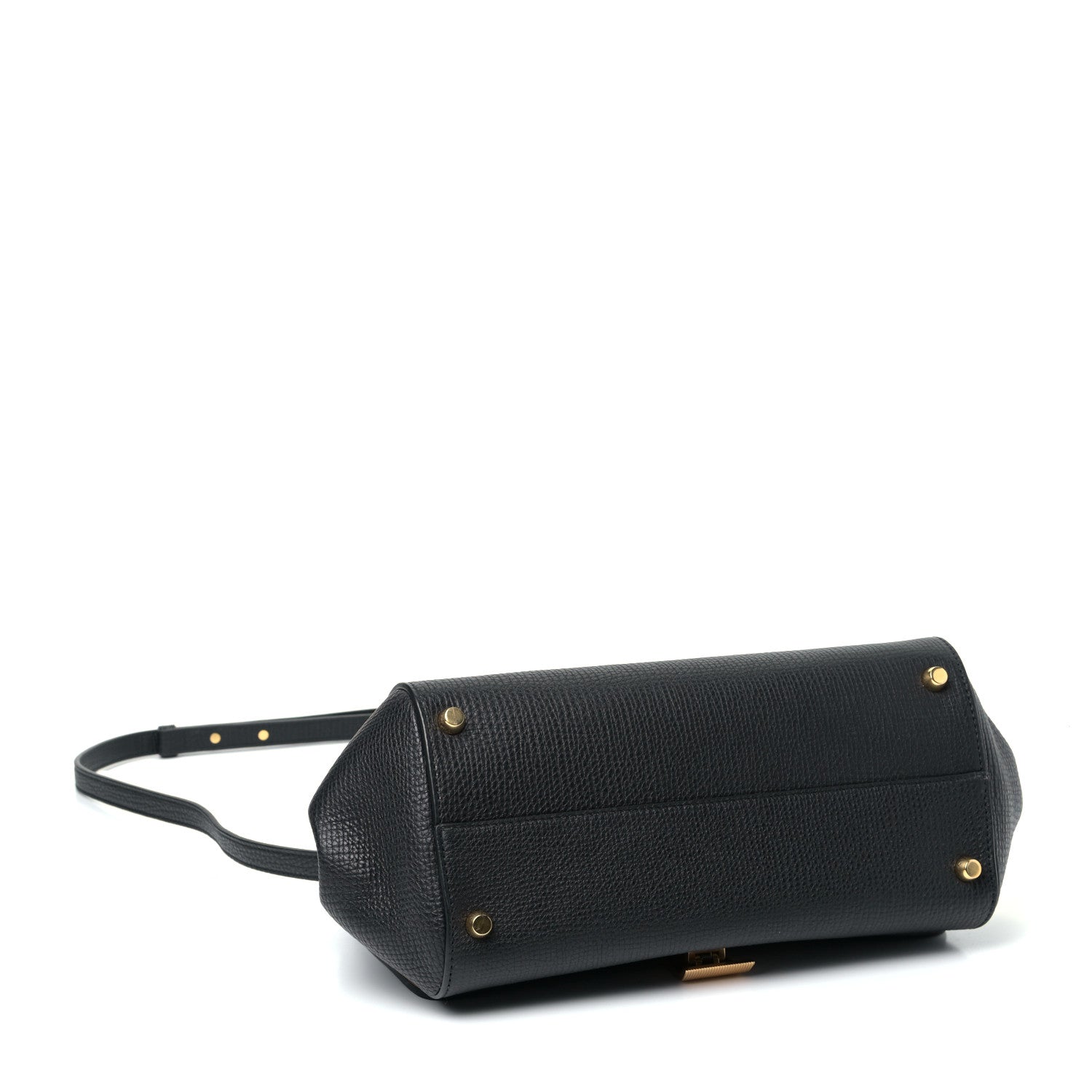 Bottega Veneta Textured Calfskin Small BV Angle Shoulder Bag Black 3 of 5