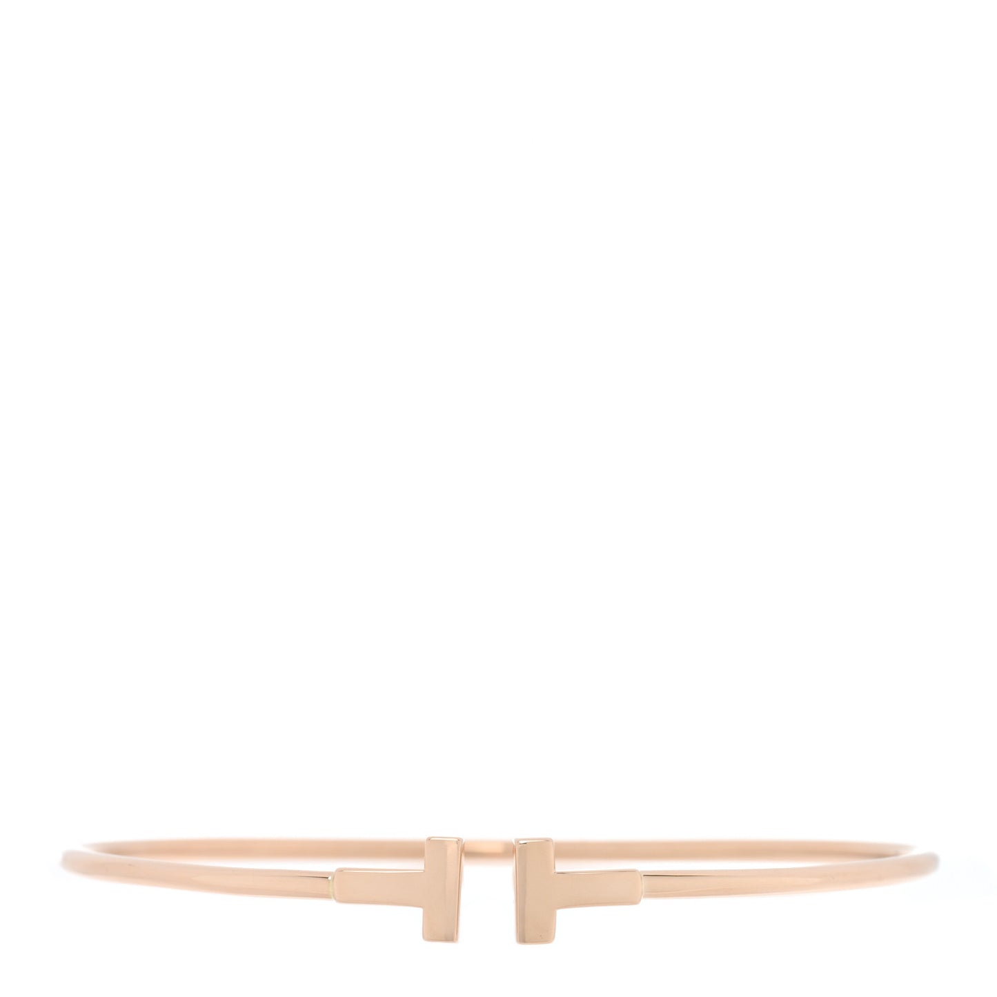 18K Rose Gold Narrow T Wire Bracelet