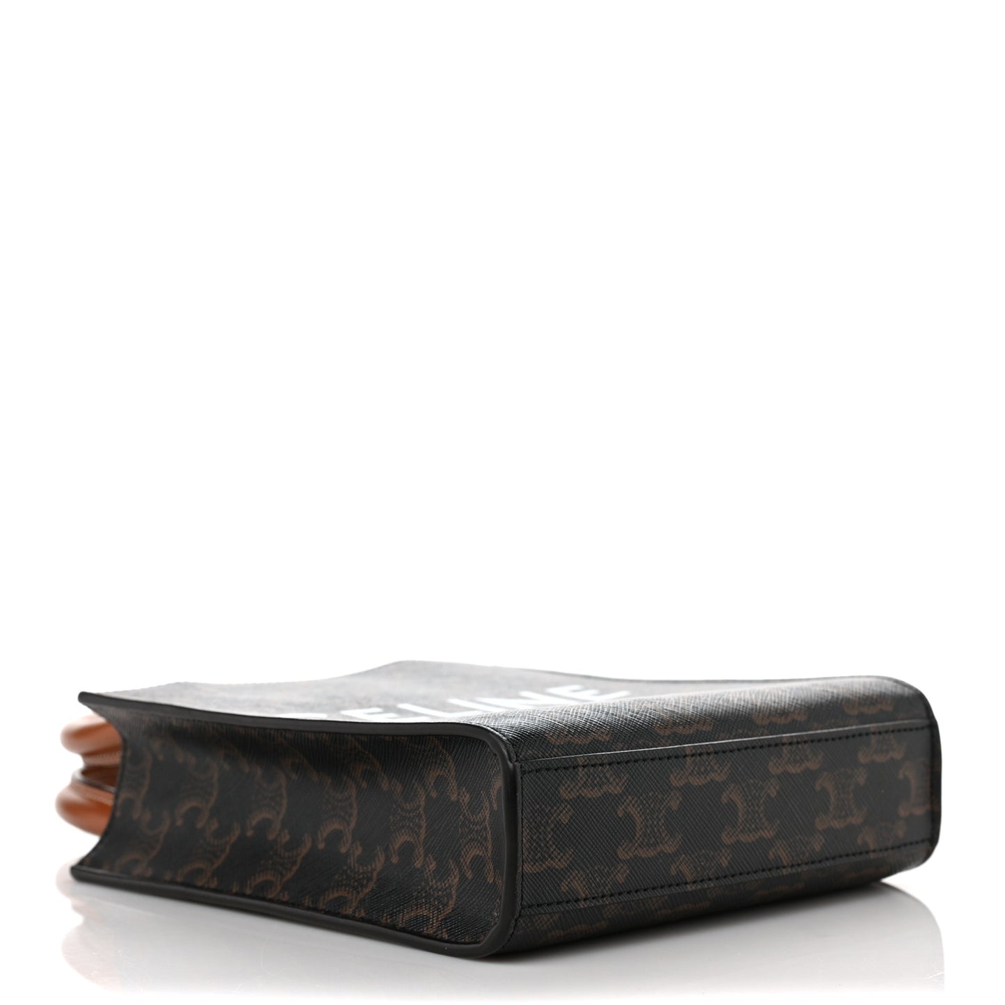 Triomphe Canvas Calfskin Mini Vertical Cabas Tan