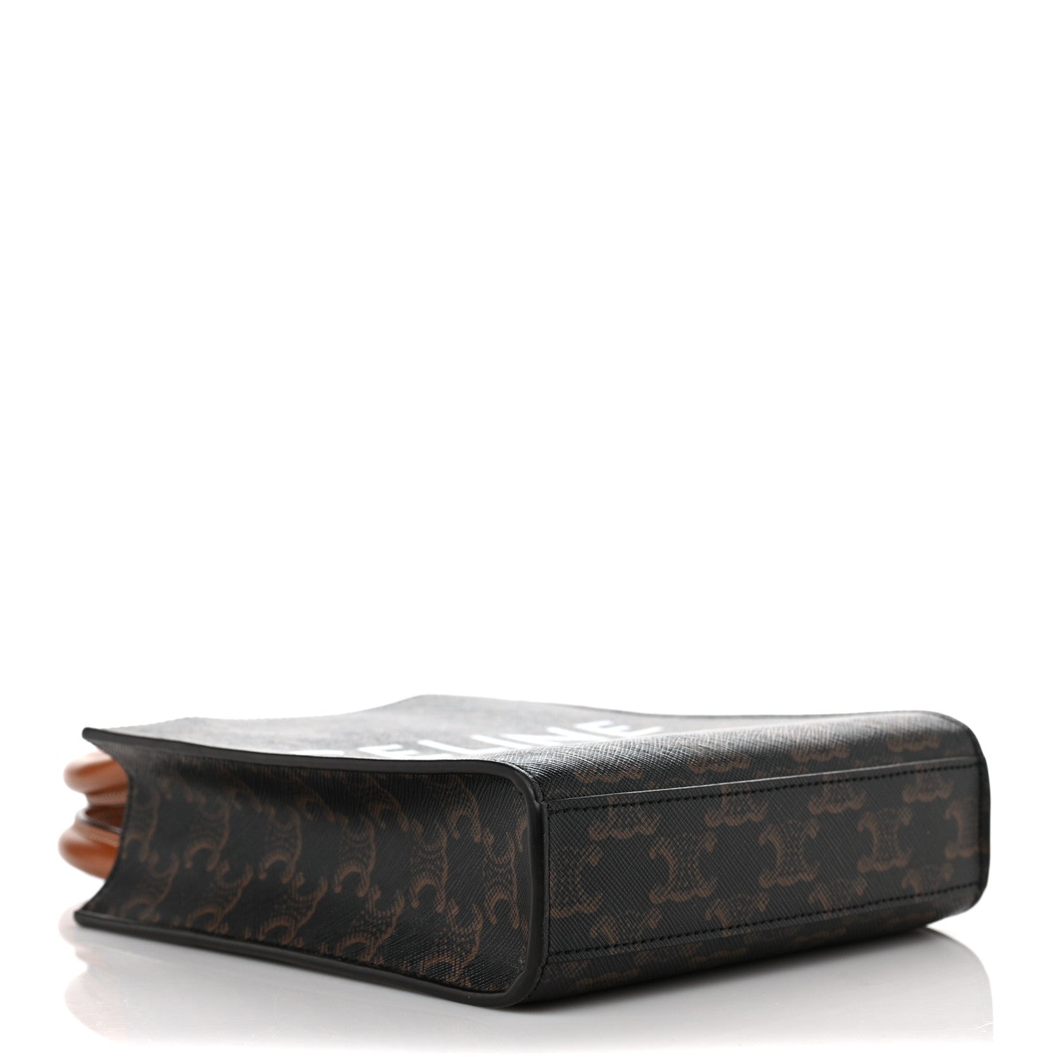Celine Triomphe Canvas Calfskin Mini Vertical Cabas Tan 4 of 7