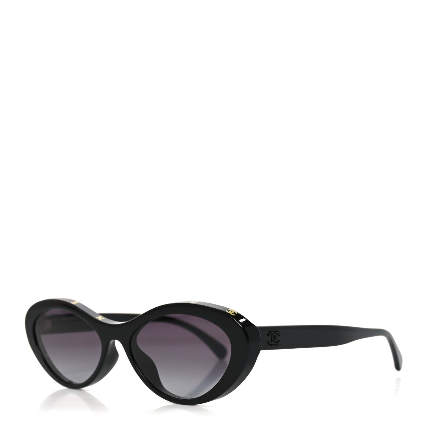 Acetate Oval Sunglasses 5416 Black Yellow