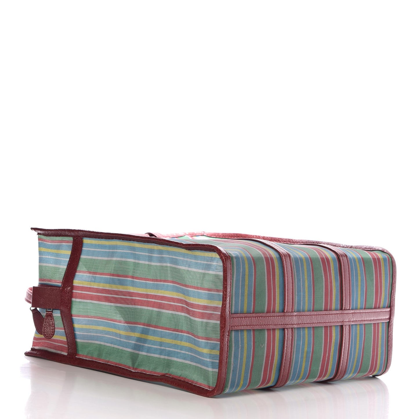 Mesh Agneau Arena Medium Bazar Shopper Tote Green Multicolor
