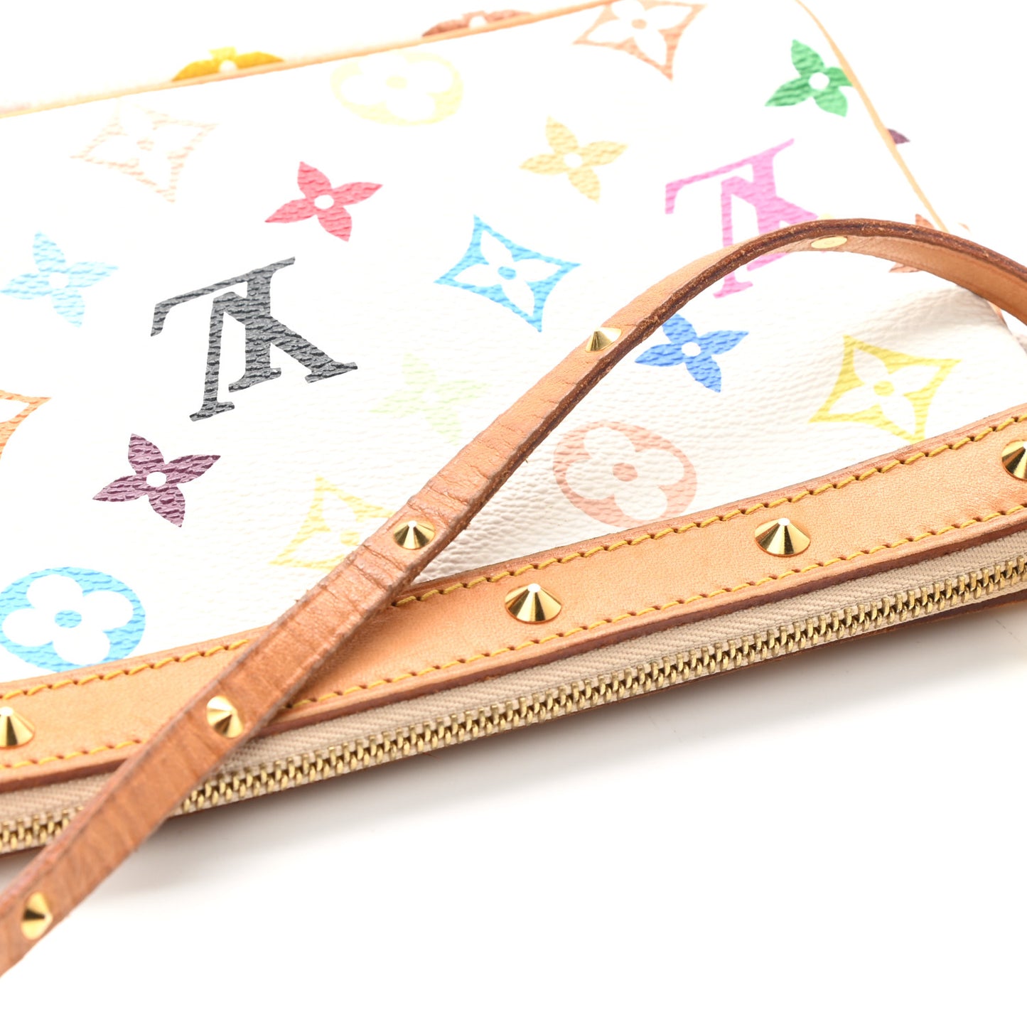 Monogram Multicolor Pochette Accessories White